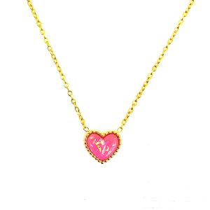 heartcore necklace pink
