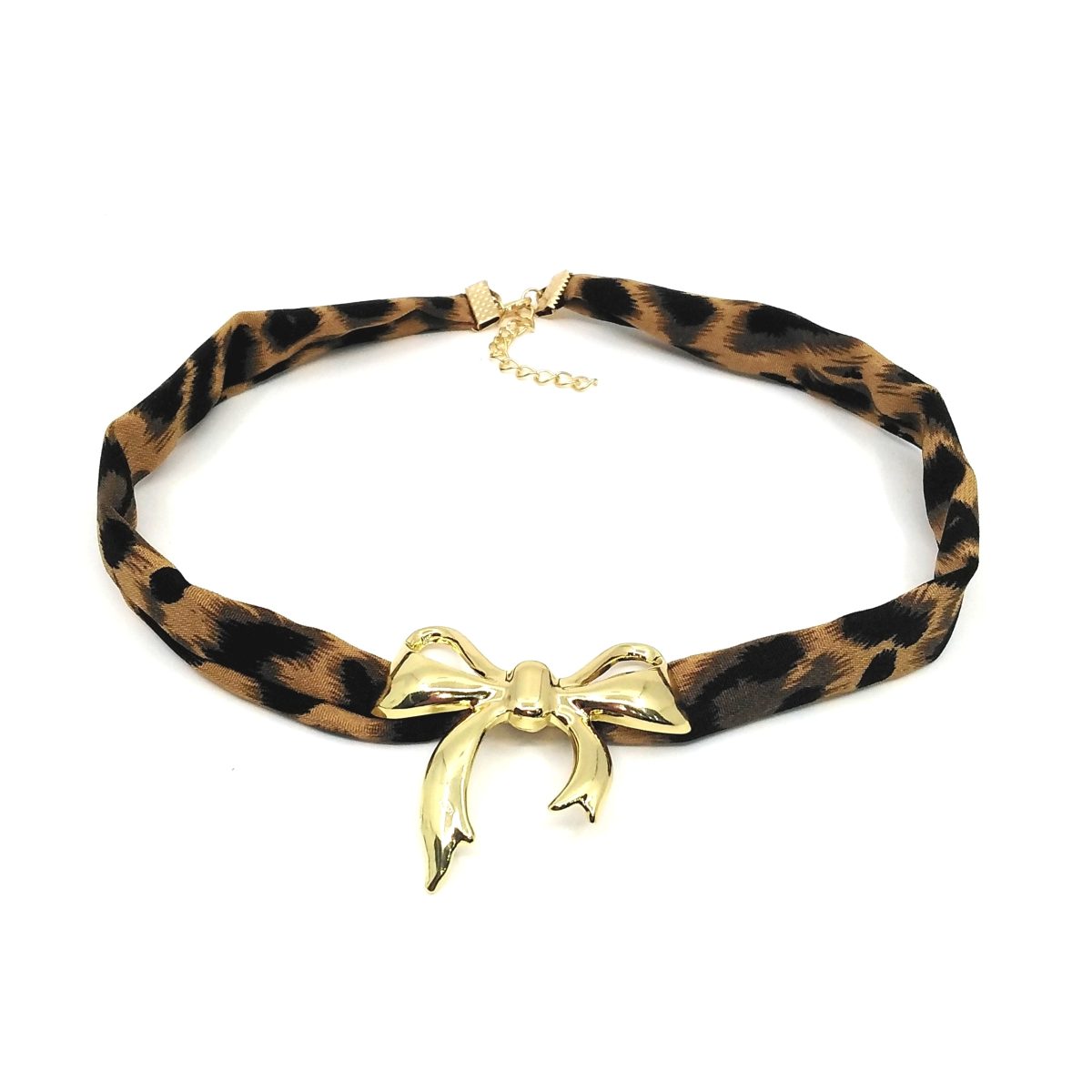 Κολιέ Choker leopard Faux