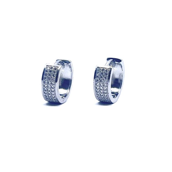 Σκουλαρίκια κρίκοι με zircon