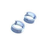 Σκουλαρίκια κρίκοι με zircon