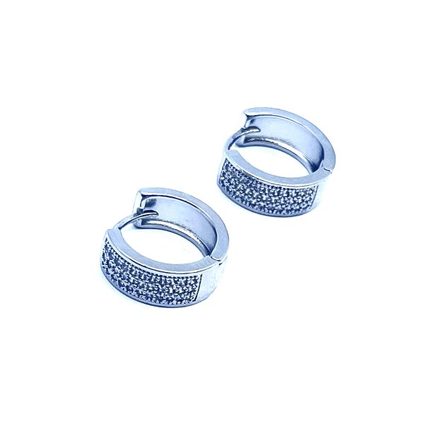 Σκουλαρίκια κρίκοι με zircon