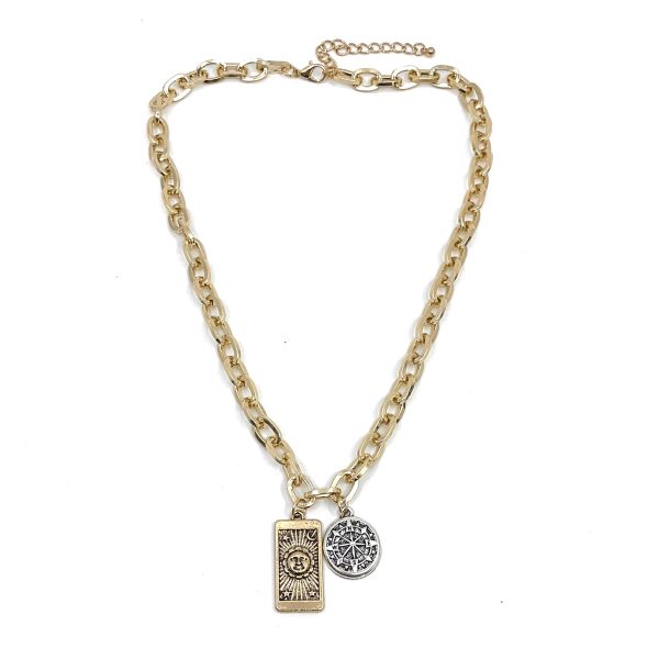 Κολιέ με charms faux bijoux