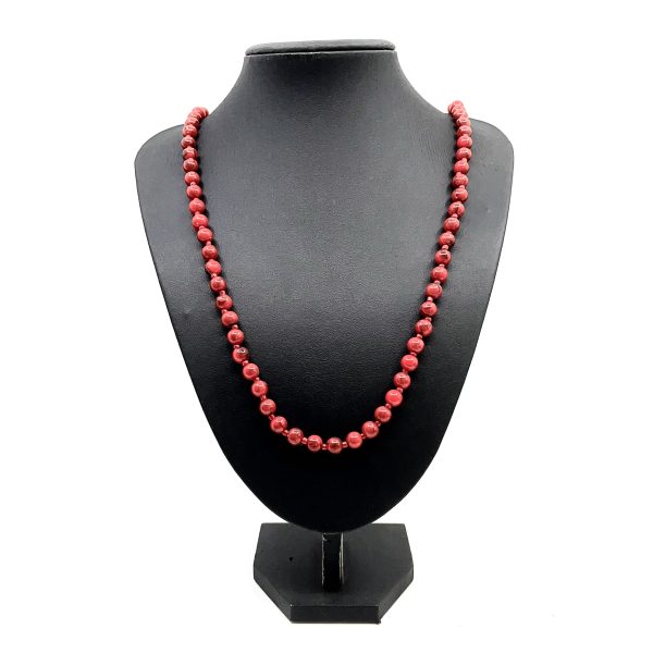 Κολιέ μακρύ με κόκκινες χάντρες